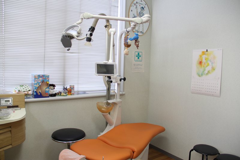 ①診療室②子供用診療台③待合室