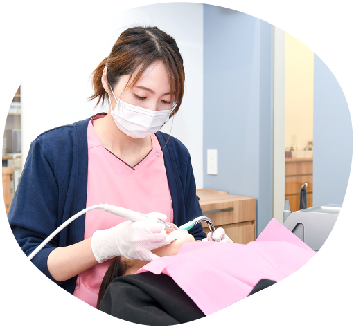 歯科衛生士が行う専門的な口腔ケアを行っています。