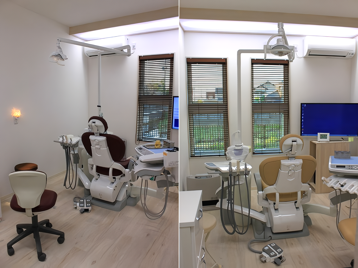 ①外観②待合室③診察室