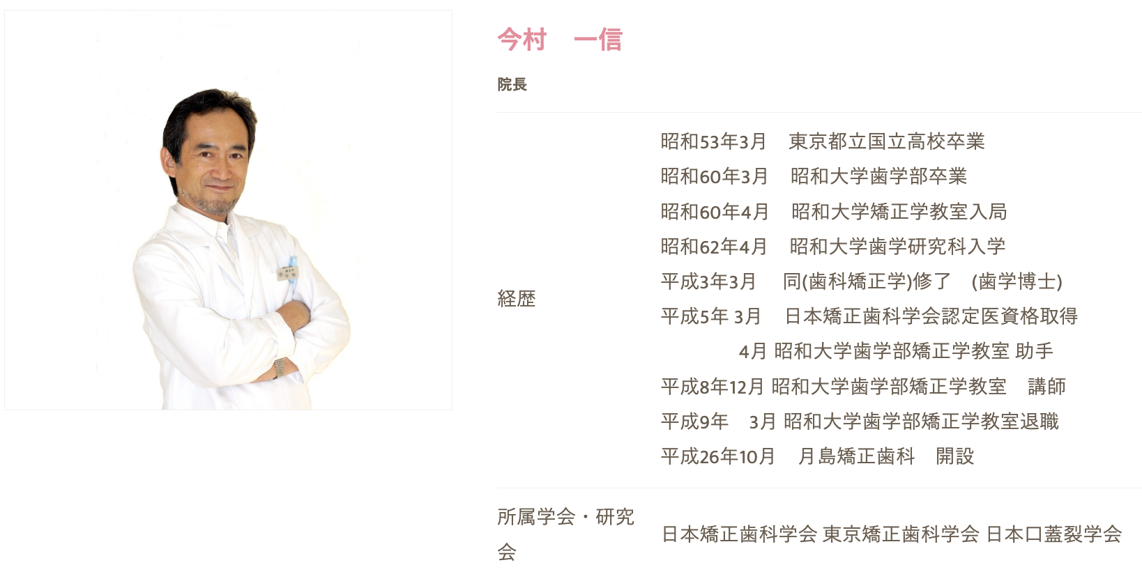 院長の今村 一信