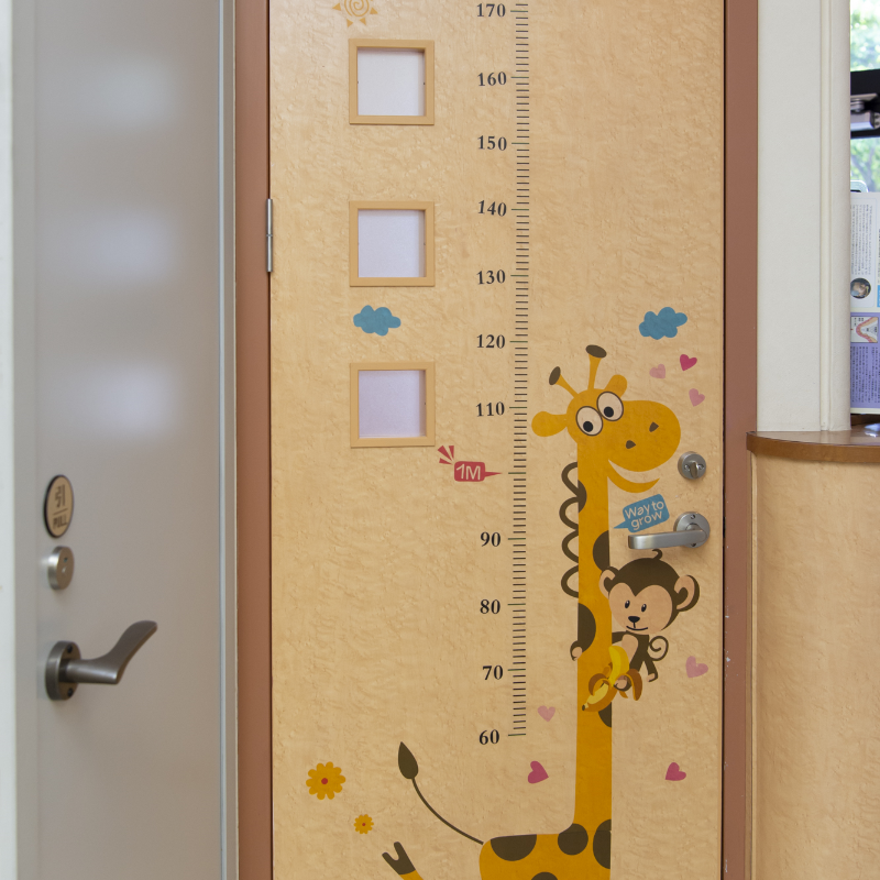 お待ちの間に身長測定などで楽しめます