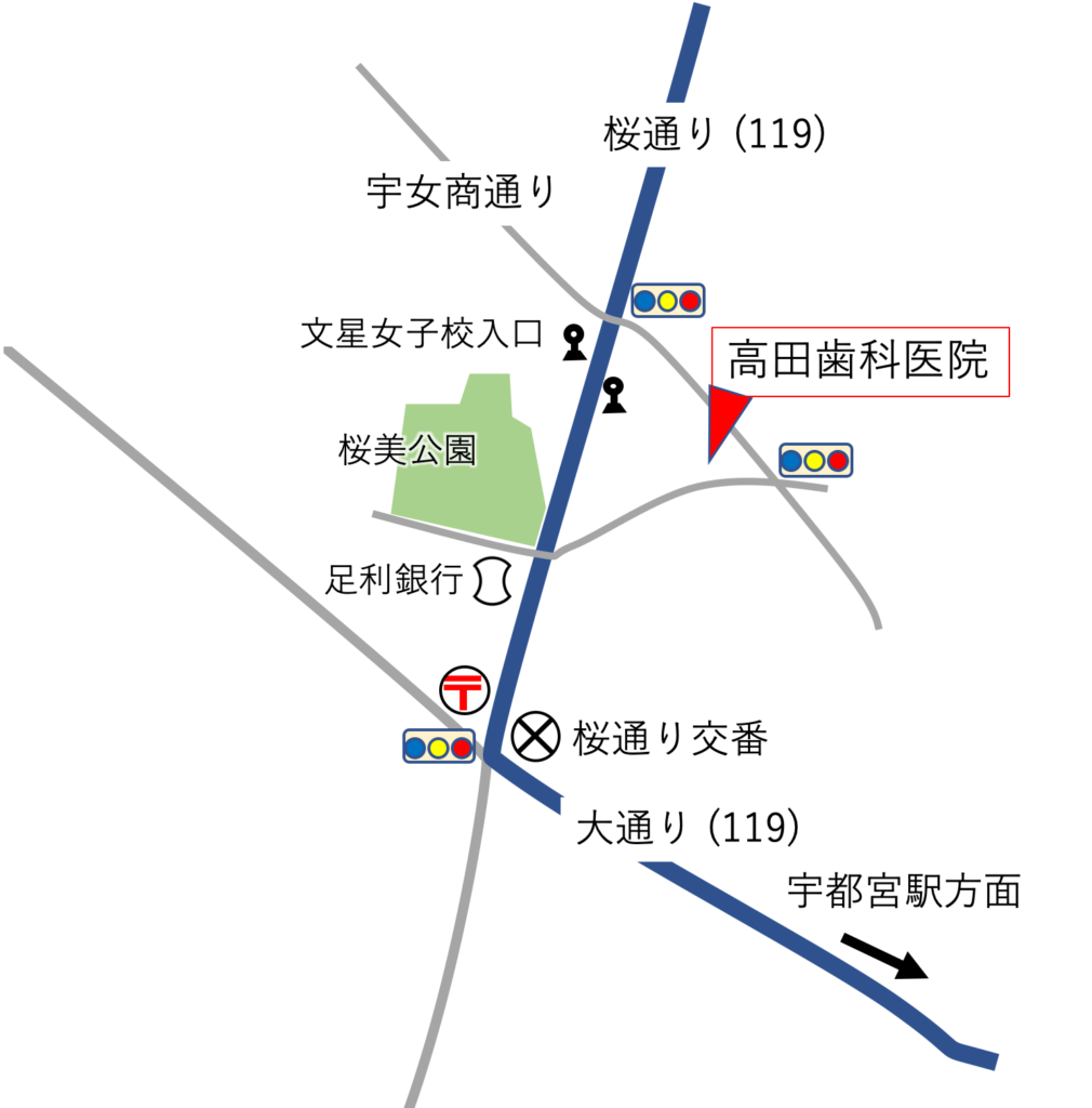 ①外観②歯科用CT完備③周辺地図