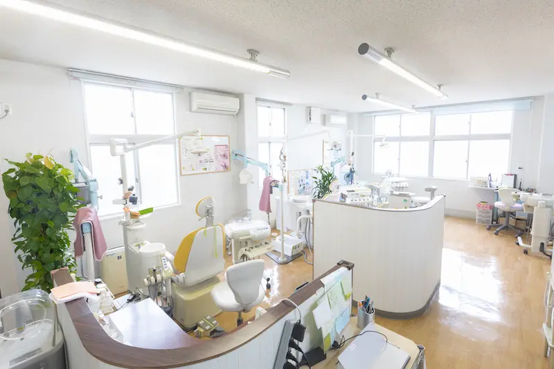 ①診療室 ②受付 ③待合室