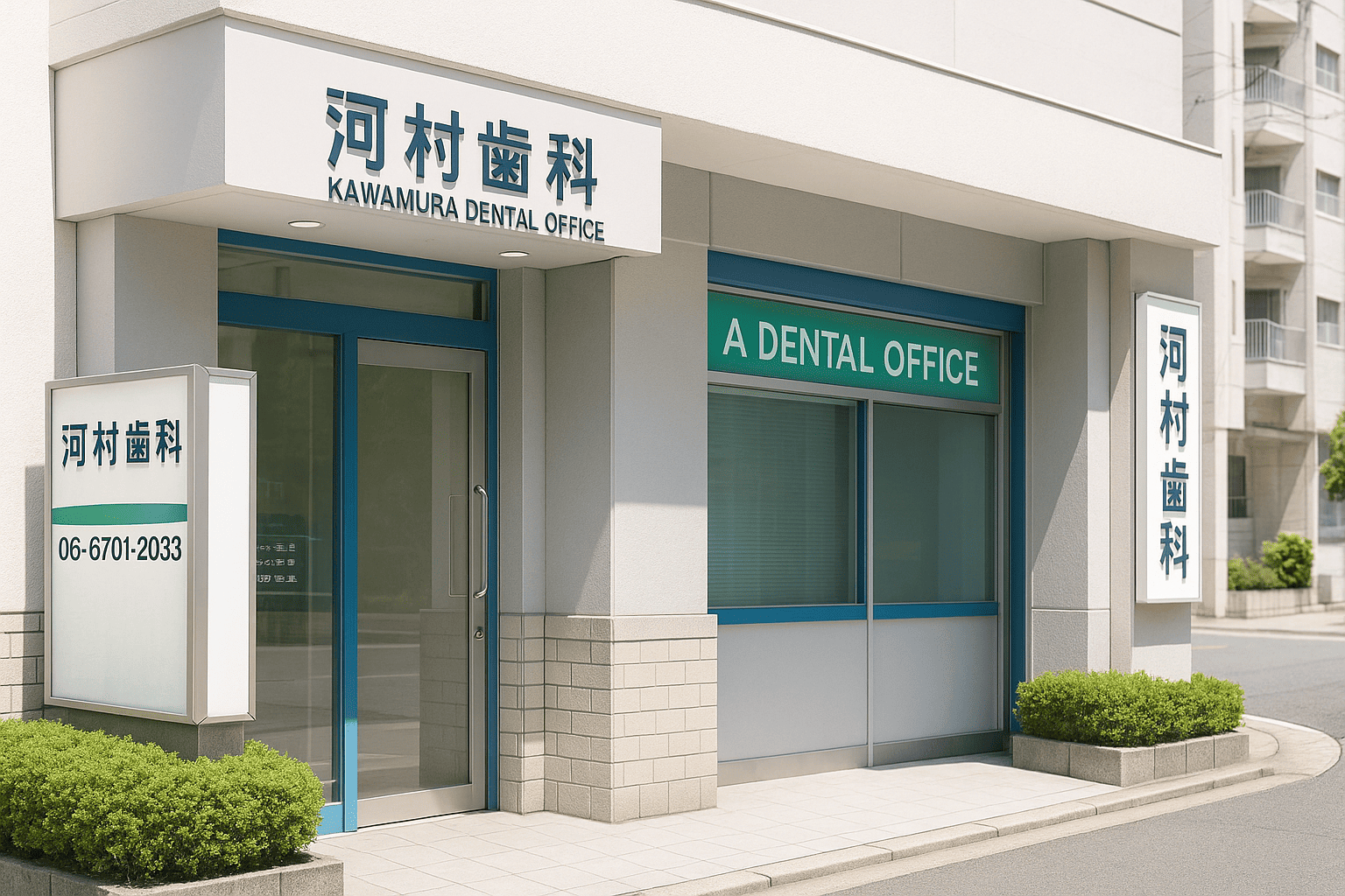 ①外観イメージ②患者様人ひとりに合った低侵襲な歯科医療を...③幅広い世代の「健口」をサポート