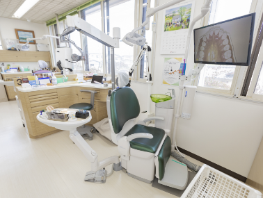 ①外観②診療室③受付